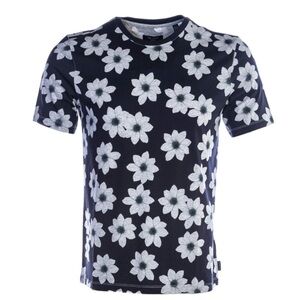 Ted Baker Navy and White Floral Top